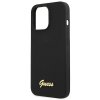 Guess GUHMP13LLSLMGBK iPhone 13 Pro / 136,1 black/czarny hardcase Silicone Script Gold Logo MagSafe